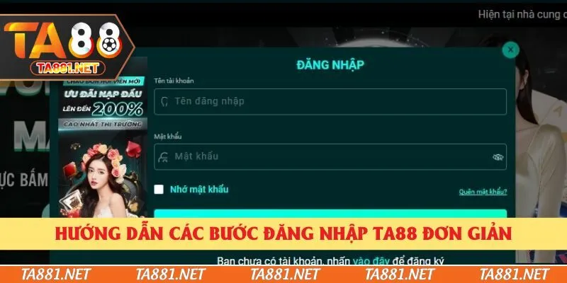 Hướng dẫn các bước đăng nhập Ta88 đơn giản